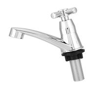 ZenithAur Single Cold Faucet with Quarter Turn Handle, G1 / 2 20mm Thread Connection for Lavatory, a Functional ABS Plastic Water Tap Also for use as a Kitchen Sink Faucet (Cross G1/2)
