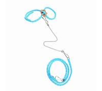 ZenithAur Small Animal Training Leash, Adjustable Hamster Harness for Rat Squirrel with Finder Bell (Blue)