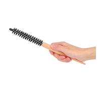 ZenithAur Small Round Nylon Hair Brush, Mini Curler Comb for Professional Salon Hairdressing, Nice for Styling Thin, Short Hair and Bangs, Beard Curling (20# small wooden roller comb)