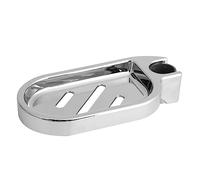 ZenithAur Soap Dish Holder for Shower Rod, Adjustable Shower Rod Slide, Practical ABS Gadget, Suitable for Bathroom Counter with 25mm Hole Diameter