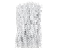 ZenithAur Spiral Binding Coils 1/2 Inch 48 Teeth 4:1 Pitch Single Loop Wire Binding Spines with 90 Sheet Capacity for Business Projects and Reports (100 Pack) (White)