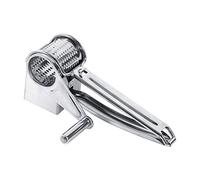 ZenithAur Stainless Steel Cheese Grater, Multifunctional Rotary Grater for Cheese/Garlic/Ginger/Carrot, Kitchen Craft Stainless Steel Grater