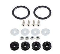ZenithAur Stylish Bumper Quick Release Fasteners with Easy Install Bolts for Engine Bay Dress Up and Hatch Lids Enables Detachment with Strong Aluminium Alloy Washers (Black)