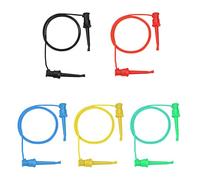 ZenithAur Test Hook Clip set for small components, includes Silicone Test Leads for use with a logic analyzer or as Multimeter Test Leads for electronics