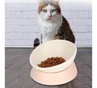 ZenithAur Tilted Dog Bowl Non - Slip Pet Feeder with Detachable Stand, Easy to Clean Design for Small Dogs and Cats