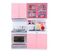 ZenithAur Toddler Kitchen Role Play Center, a complete Kids Kitchen Playset that includes an Interactive Kitchen Toy Light Sound to encourage social development