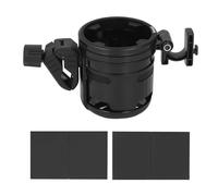 ZenithAur Universal Stroller Cup Holder with 360 Degree Rotation and Folding Hook for Bikes and Treadmills, a Double Bottle Holder for Secure Drink Storage