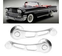 ZenithAur Window Crank Handle, 2pcs Alloy Window Handle Riser Manual Window Winder Crank for Classic Car (Silver)