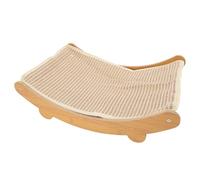 ZenithAur Wooden Cat Hammock Chair with Integrated Sisal Scratching Surface for Indoor Lounging, a Comfortable Wooden Cat Rest Bed for Most Cat Breeds (L)