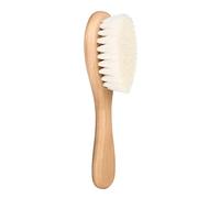 ZenithAur Wooden Handle Baby Comb, Soft Goat Hair Brush, Ideal for Infant Scalp Massage and Detangling