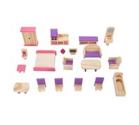 ZenithAur Wooden Miniature Furniture with Multiple Room Accessories for Kids Dollhouse Decorating, a Complete Mini Furniture Toy Set that Sparks Creativity
