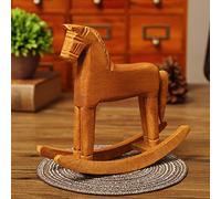 ZenithAur Wooden Rocking Horse: Pine Handcrafted Decor Piece for Home or Office, Ideal for Display or Showcase, Great as a treat