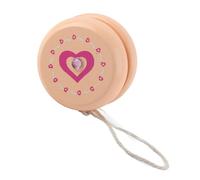 ZenithAur yoyo for kids educational wooden yoyo toy with cartoon pattern design, suitable for beginner yoyo ball play and toddler development (Pink Heart)