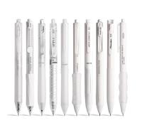 ZenithAura 10-Piece Yellow Gel Ink Pens, Sweet Notes 0.5mm Fine Point Retractable 10-Piece Black Ink Ballpoint Pens for Writing, Journaling, School, Office Yellow