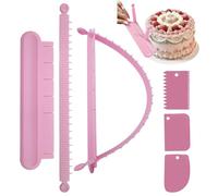 ZenithAura 2 Piece Flip Cake Arc Ruler Cake Swag Maker Decorating Scaled Scale Marking Divider Set Cake Baking Measuring Pastry Decorating Tools