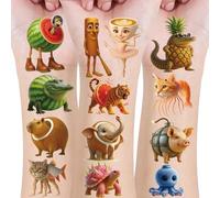 ZenithAura 20 Arches Italian Brainrot Temporary Tattoos Stickers, Super Cute Themed Birthday Party Favors, Supplies, Decorations, Fake Tattoo Sticker, School Reward Prize