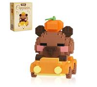 ZenithAura Caterpillar Sausage Rolls Cozy Capybara Bread Baking Series Mini Construction Toy Cute Animals Set Micro Cozy Pets Building Small Stones Gifts