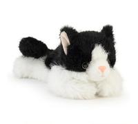 ZenithAura Katze Cuddly Animal Sweet Plush Small Plush Animals Gift For Children Black White