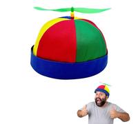 ZenithAura Propeller Hut Helicopter Hut Hut With Propeller Rainbow Windmill Hut Funny Crazy Hats For Adults And