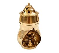 ZenithCart Brass Camphor Diya | 8.5 cm x 8.5 cm x 16 cm Approx | Color - Golden