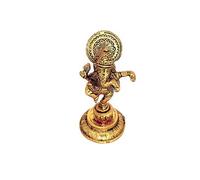 ZenithCart Dancing Ganesha Metal Statue Standing on One Leg | Unique Lord Ganesha Idol in Dynamic Pose | Handcrafted Hindu God Sculpture Symbolizing Balance and Wisdom