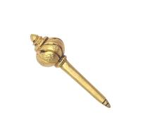 ZenithCart Pure Brass Hanuman Ji Gada | Traditional Indian Religious Figurine | Handcrafted Brass Statue of Lord Hanuman’s Mace | Spiritual Symbol for Home Temple, Puja, and Devotional Decor