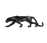 ZenithCart Resin Geometrical Black Panther Jaguar Sculpture Showpiece | Animal Figurines Decorative Item for Home Decor Living Room Bedroom Table Top Decoration, Cheetah Statue