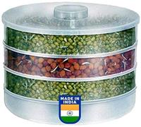 ZenithCart Sprout Maker | Plastic Sprout Maker Box Grocery Container | Organic Home Making Fresh Sprouts | Beans for Living Healthy Life | Sprout Maker 4 Layer Bowl | Sprouts Making box | PACK OF 1
