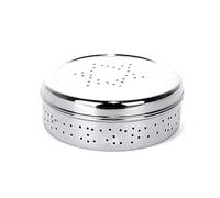 ZenithCart Stainless Steel Green Coriander Storage Box | Flat Canister for Curry Leaves, Sprouts | Air Ventilated Utility Container | 1500ml | Pack of 1