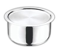 ZenithCart Stainless Steel Patila with Lid | Ganji/Topiya Pot for Indian Cooking | 1.1 L Capacity | Pack of 1 | Ships from India