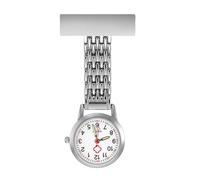 ZenithCove Nurses Fob Watch, Classic Easy Read Lapel Pin Fob Watch with Glow in The Dark Alloy Quartz Movement Stainless Steel Pendant Pocket Clip Watchs for Doctors, Paramedics, Nurses