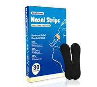 ZenithHome Upgraded Nasal Strips, 30 Count - Enhanced Comfort and Stay for Snoring Relief, Anti Snoring Devices for Sports and Sleep, Relieve Nasal Congestion, Drug-Free, Deeper Sleep(Black)