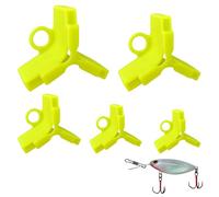 ZenithQuest 100 Pcs Fishing Treble Hook Covers, Size 5 Green Plastic Hook Safety Cap Bonnets, Universal Fit Protector for Freshwater Fishing, Terminal Tackle Accessory for Storage & Transport