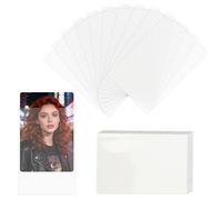 ZenithQuest 100 Pcs Photocard Sleeves, 200 Microns Clear Card Protector Sleeves, Top Load Unsealable Card Sleeves for Kpop Photocards, Football Cards & Trading Cards