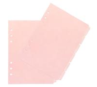 ZenithQuest 12 Sheets Pink Binder Dividers A5 Index Binder Dividers 6 Holes Index Tabs Vertical Plastic Dividers Frosted Index Divider for Planner Notebook,8.27x6.1inch