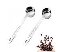 ZenithQuest 2 Pack 15ml Stainless Steel Protein Powder Scoops, Long Handle Measuring Scoops for Coffee, Supplements, Spices, Baking, Dishwasher Safe