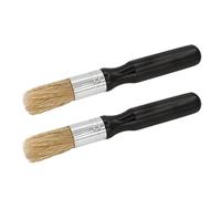 ZenithQuest 2 Pack Coffee Machine Cleaning Brushes, Black Barista Brushes with Ergonomic Handle for Espresso Machines, Portafilters, Grinders Kitchen Tools