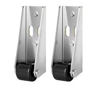 ZenithQuest 2 Pack Support Wheels, Stainless Steel PP Nylon Quiet Wear Resistant Casters, for Furniture Drawers Island Platforms Door Sagging Repair