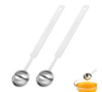 ZenithQuest 2 Pcs 5ml Stainless Steel Measuring Spoons, 1 TSP Food-Grade Metal Teaspoon Scoop, Long Handle Engraved Measuring Spoons for Cooking Baking Coffee & Spices