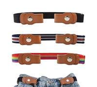 ZenithQuest 3 Pcs Kids Buckle-Free Elastic Belts, Adjustable Invisible Stretch Waist Belts for Boys & Girls, 35-50cm Stretches to 85cm, Unisex No-Buckle Trousers Belts for School Uniform Daily Wear