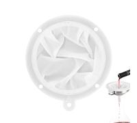 ZenithQuest 300 Mesh Fine Mesh Funnel Filter, 13cm Food Grade Nylon Strainer with Handle, Reusable Kitchen Sieve for Frying Oil Juice Wine Jam Homemade Brewing