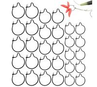 ZenithQuest 30PCS Fishing Maggot Clips Rings Baits Hook Practical Metal Terminal Tackle for Carp Fishing Accessories S M L 3 Sizes 10PCS Each Size Black