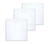 ZenithQuest 3PCS Self-Adhesive Car Tax Disc & Parking Permit Holder for Car Windscreen, Clear Square PVC Badge Protector - Easy Stick-on Organiser for Permits and Tickets