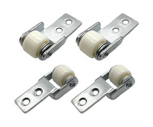 ZenithQuest 4 Pack 15mm Sliding Door Track Guide Wheels, Plastic Metal Replacement Roller Wheels for Wardrobe Closet Cabinet Cupboard Sliding Furniture Doors