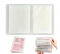 ZenithQuest 40 Pockets 4 x 6 Inches Small Photo Album Pictures Storage Book Art Presentation Folder with Translucent Frosted Cover for Postcards Stickers