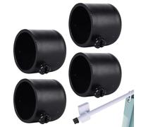 ZenithQuest 4pcs Black Metal Curtain Finials (End Caps)