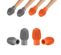 ZenithQuest 4Pcs Silicone Drumstick Silent Practice Tips, Drum Mute Dampener Percussion Accessory, Orange & Grey Stretchable Mutes for Beginner Drumming Enthusiasts