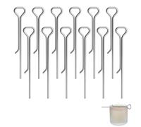 ZenithQuest Candle Wick Centering Clips, 12pcs Carbon Steel Candle Wick Fixing Clips for DIY Making, Holder Tool for Various Container Shapes, 11cm,1cm