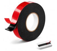 ZenithQuest Double Sided Acrylic Foam Mounting Tape 25mm x 10m x 1mm | Heavy-Duty Waterproof Adhesive Tape, Indoor & Outdoor Use, For Car Trim, LED Strips, Glass, Plastic, No Drilling Required