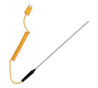 ZenithQuest K Type Surface Thermocouple Probe, 3x100mm Needle Tip Temperature Sensor, 1.2m Cable, -50°C to 1200°C Measurement Range for Industrial, Laboratory & Temperature Monitoring